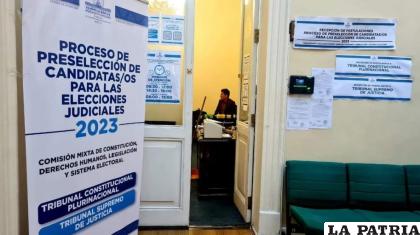 Las instalaciones donde recibían postulaciones. /enado