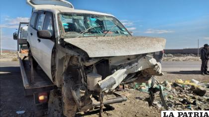 Reportaron ocho heridos tras el accidente y daños de consideración en el coche /LA PATRIA