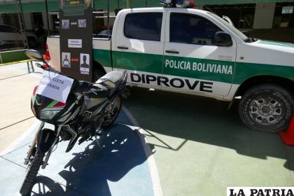El motorizado fue recuperado por Diprove / LA PATRIA