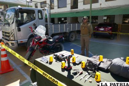 La Policía recuperó la motocicleta robada por el sindicado /LA PATRIA