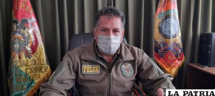 El coronel Valenzuela, director de la Felcc /LA PATRIA
