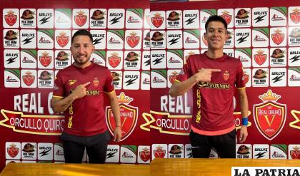 Fabricio Bustamante y Arturo Loras son dos de los nuevos integrantes de CDT Real Oruro /LA PATRIA