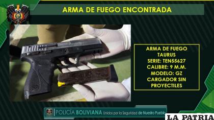 El arma no contenía proyectiles /Cortesía