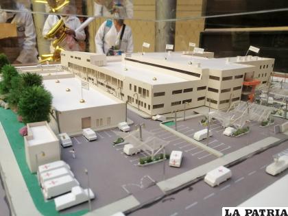 Maqueta de la segunda fase del hospital /LA PATRIA
