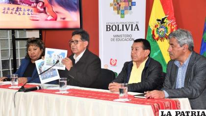 El ministro de Educación, Edgar Pary, en rueda de prensa /Ministerio de Educación