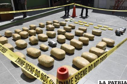 En cinco operativos incautaron más de 120 kilos de droga /Jaime Mamani
