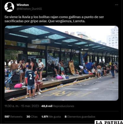 Tuit publicado el 15 de marzo de 2023 y con más de 48 mil reproducciones /TWITTER

