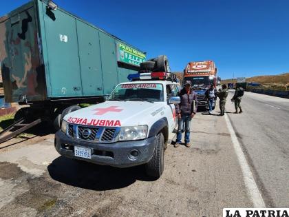 Ambulancia que trasportaba 200 litros de gasolina /VDS-SC