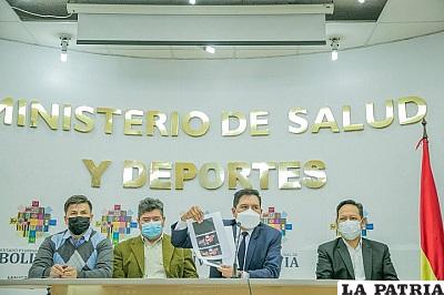 Ministro de Salud y Deportes, Jeyson Auza. /Bolivia tv.
