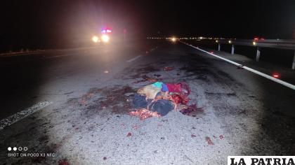 Los restos quedaron esparcidos en la ruta /Cortesía