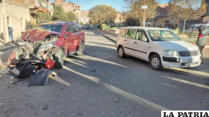 Cuatro motorizados resultaron dañados tras el incidente /LA PATRIA