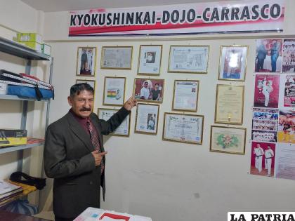 Héctor Carrasco principal responsable de la organización kyokushin en Oruro /LA PATRIA