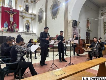 Una de las interpretaciones en el templo de San Francisco /Cortesía
