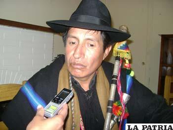 Rafael Quispe, representante de la Comisión de Industrias Extractivas y Medio Ambiente del Consejo Nacional de Ayllus y Marcas del Qollasuyo (Conamaq)