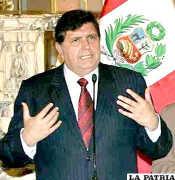 Alan García, presidente de Perú
