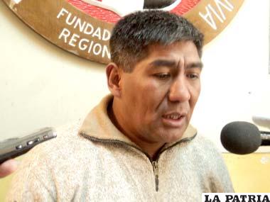 Dirigente de los trabajadores mineros de Avicaya, Eliodoro Magne