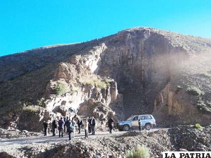 El cerro del sector Chiripujio que está desapareciendo por la explotación de piedra