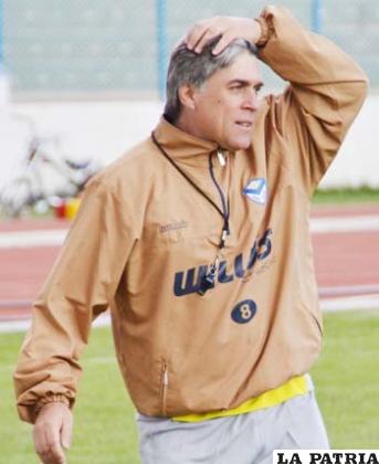 Marcelo Zuleta durante el entrenamiento de ayer