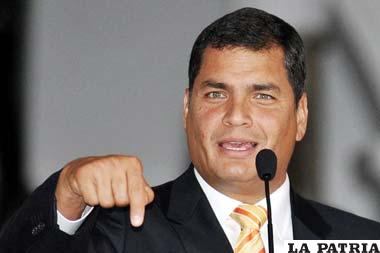 Mandatario ecuatoriano Rafael Correa