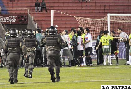 El partido terminó con algunos incidentes