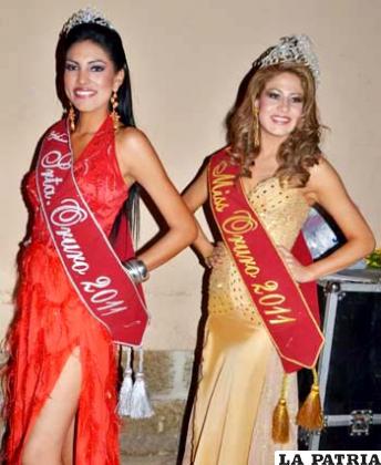 Odalis Alejandra Ticonipa Challapa, Señorita Oruro 2011 y María Cristina Iriarte Cadima, Miss Oruro 2011