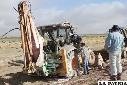 El tractor tuvo daños de mucha consideración