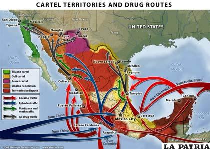 Las rutas del narcotráfico