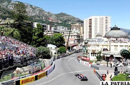 Una vista panorámica del circuito de Mónaco