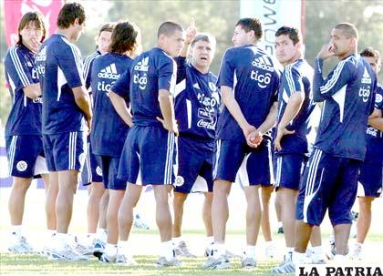 Jugadores de la selección paraguaya