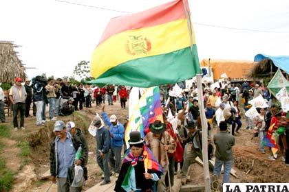 Marcha por el Tipnis afronta numerosos obstáculos (Foto APG)