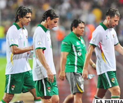 Martins, Escobar y Ribero jugadores de la Selección Nacional (foto: archivo)