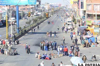Ayer se cumplió el primer día del paro de 48 horas en La Paz, contra la Ley del Transporte aprobada por el alcalde Luis Revilla (APG)