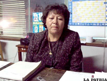 Sonia Saavedra, presidenta del Comité Cívico de Oruro