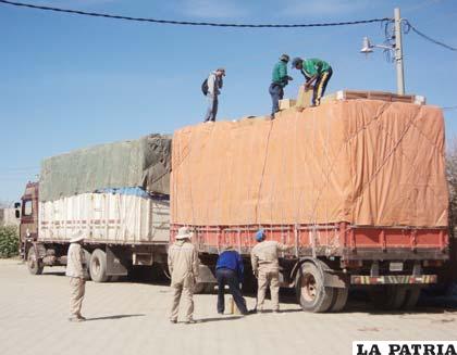 La mercadería ilegal estaba entre carpa y carpa del camión