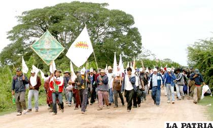 Indigenas del Tipnis continúan en marcha hacia la sede de gobierno /APG
