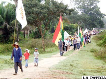 La marcha indígena por el Tipnis recibirá apoyo de nueve países de Sudamérica (Foto APG)