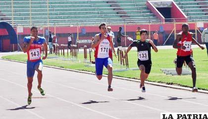 La competencia se desarrolló en la pista sintética del “Félix Capriles” (foto: APG)