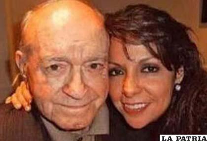 Di Stefano con su novia Gina González