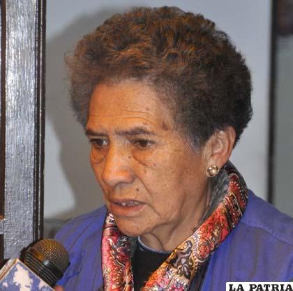 La representante del Defensor del Pueblo, Clotilde Calancha