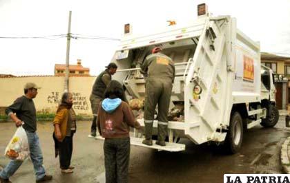 Trabajadores de recolección de basura