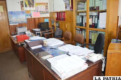 Así quedaron las oficinas públicas, mientras los funcionarios asistieron a la marcha del  MAS
