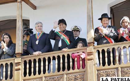 El Presidente Evo Morales en la celebración de los 204 años de la gesta libertaria del 25 de Mayo en la ciudad de Sucre