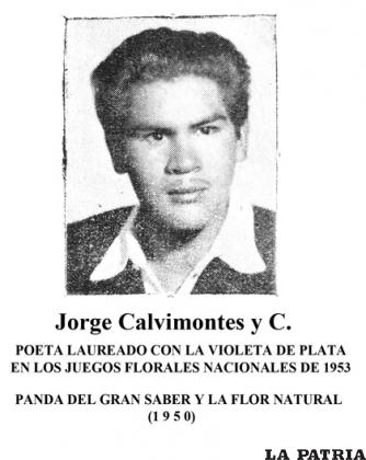 Jorge Calvimontes y Calvimontes cuando joven