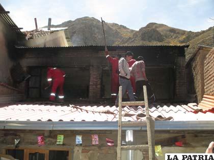 Incendio se produjo sin daños personales solamente materiales