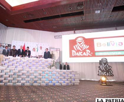 En la presentación del Dakar en Bolivia