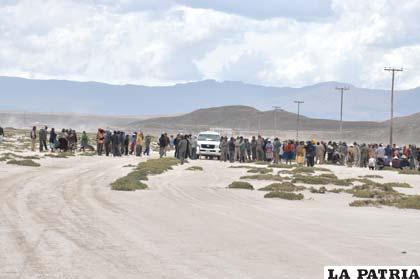 Comunarios que exigieron la devolución de sus agregados para dejar ir a los retenidos