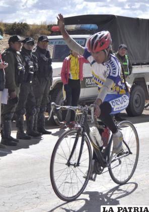 Gladys Choque, ciclista orureña