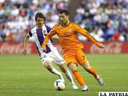 Ronaldo solo pudo jugar ocho minutos 