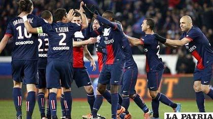 La alegría de los integrantes del PSG