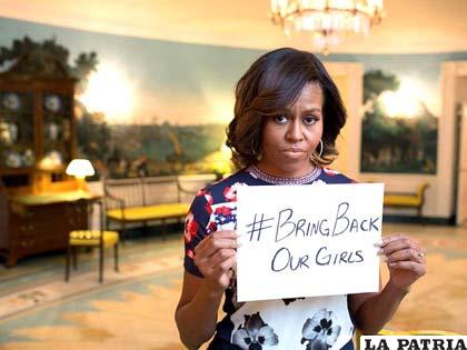 Michelle Obama pide liberación de las niñas nigerianas